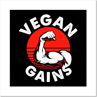 Vegan Rhno Gym Workout Vegetarian Posters and Art